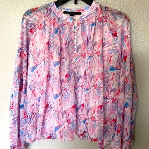 Multi Color Big Sleeve Blouse